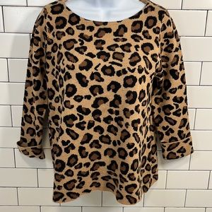 Tahari leopard print sweater